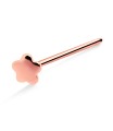 Smaller Flower Shaped Silver Straight Nose Stud NSKA-08s